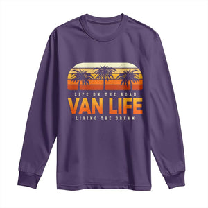 Van Life Long Sleeve Shirt Retro Camping RV Motorhome Travel Vacation Gift TS10 Purple Print Your Wear