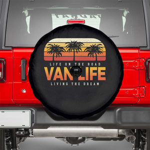Van Life Spare Tire Cover Retro Camping RV Motorhome Travel Vacation Gift TS10 Black Print Your Wear