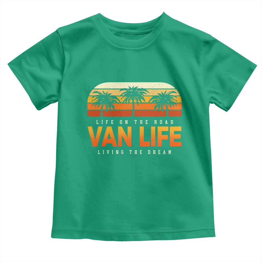 Van Life Toddler T Shirt Retro Camping RV Motorhome Travel Vacation Gift TS10 Irish Green Print Your Wear