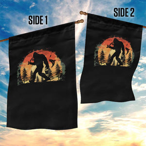 Bigfoot Fishing Garden Flag Funny Retro Sasquatch Fisherman Dad TS10 Print Your Wear