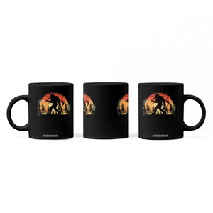 Bigfoot Fishing Coffee Mug Funny Retro Sasquatch Fisherman Dad TS10 Print Your Wear
