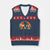 Bigfoot Fishing V-Neck Knit Sweater Vest Funny Retro Sasquatch Fisherman Dad TS10 Navy Red Print Your Wear