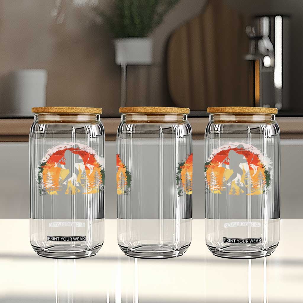 Bigfoot Fishing Glass Can Funny Retro Sasquatch Fisherman Dad TS10 Print Your Wear