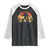 Bigfoot Fishing Raglan Shirt Funny Retro Sasquatch Fisherman Dad TS10 Black White Print Your Wear