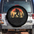 Bigfoot Fishing Spare Tire Cover Funny Retro Sasquatch Fisherman Dad TS10 No hole Black Print Your Wear