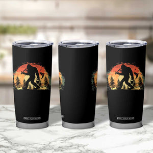 Bigfoot Fishing Tumbler Cup Funny Retro Sasquatch Fisherman Dad TS10 Print Your Wear