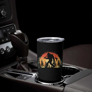 Bigfoot Fishing Tumbler Cup Funny Retro Sasquatch Fisherman Dad TS10 Print Your Wear