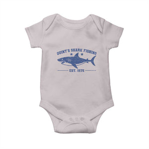 Retro Fisher Birthday Baby Onesie Vintage Quints Shark Fishing 1975 TS10 Ice Gray Print Your Wear