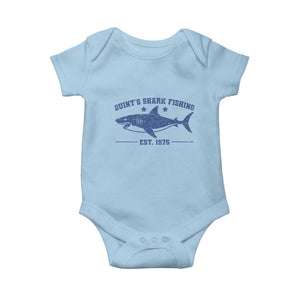 Retro Fisher Birthday Baby Onesie Vintage Quints Shark Fishing 1975 TS10 Light Blue Print Your Wear
