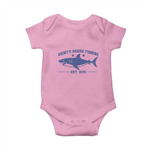 Retro Fisher Birthday Baby Onesie Vintage Quints Shark Fishing 1975 TS10 Light Pink Print Your Wear