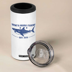 Retro Fisher Birthday 4 in 1 Can Cooler Tumbler Vintage Quints Shark Fishing 1975 TS10 Print Your Wear