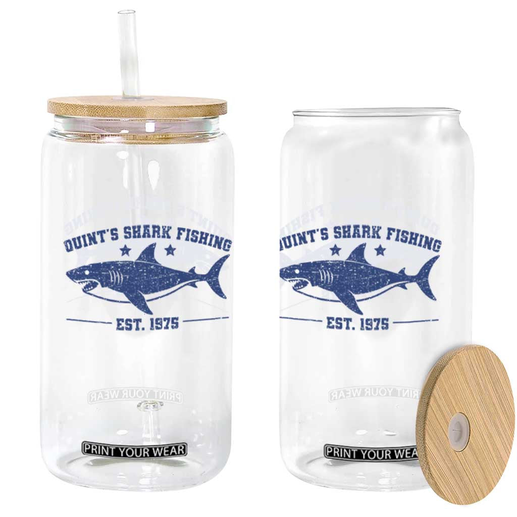 Retro Fisher Birthday Glass Can Vintage Quints Shark Fishing 1975 TS10 Print Your Wear