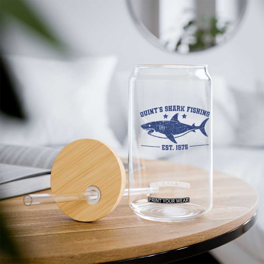 Retro Fisher Birthday Glass Can Vintage Quints Shark Fishing 1975 TS10 Print Your Wear