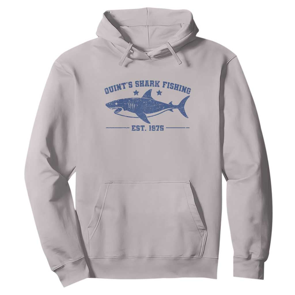 Retro Fisher Birthday Hoodie Vintage Quints Shark Fishing 1975 TS10 Ice Gray Print Your Wear