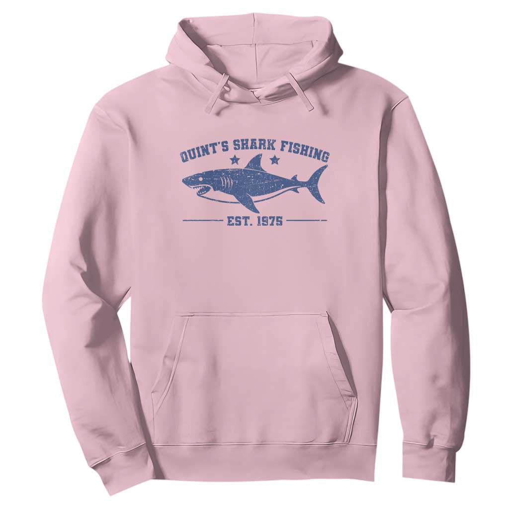 Retro Fisher Birthday Hoodie Vintage Quints Shark Fishing 1975 TS10 Light Pink Print Your Wear