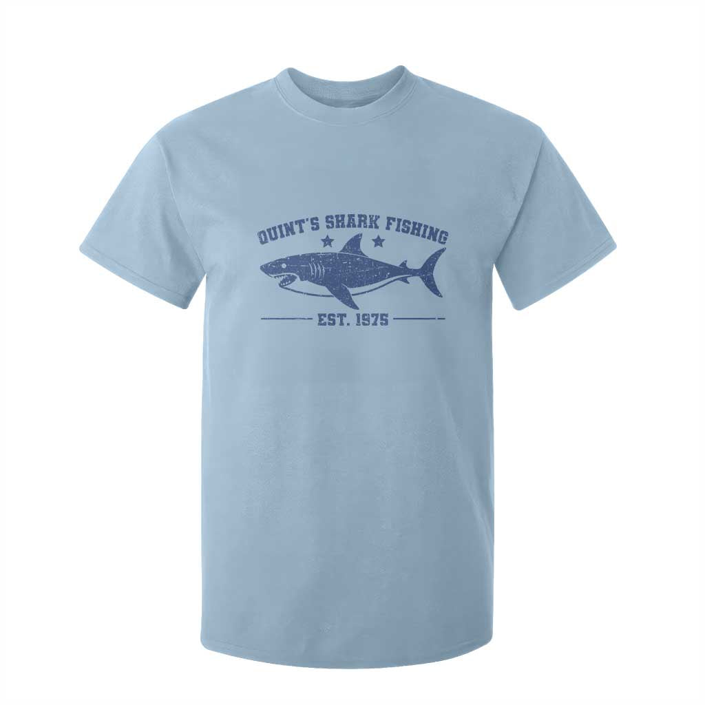 Retro Fisher Birthday T Shirt For Kid Vintage Quints Shark Fishing 1975 TS10 Light Blue Print Your Wear