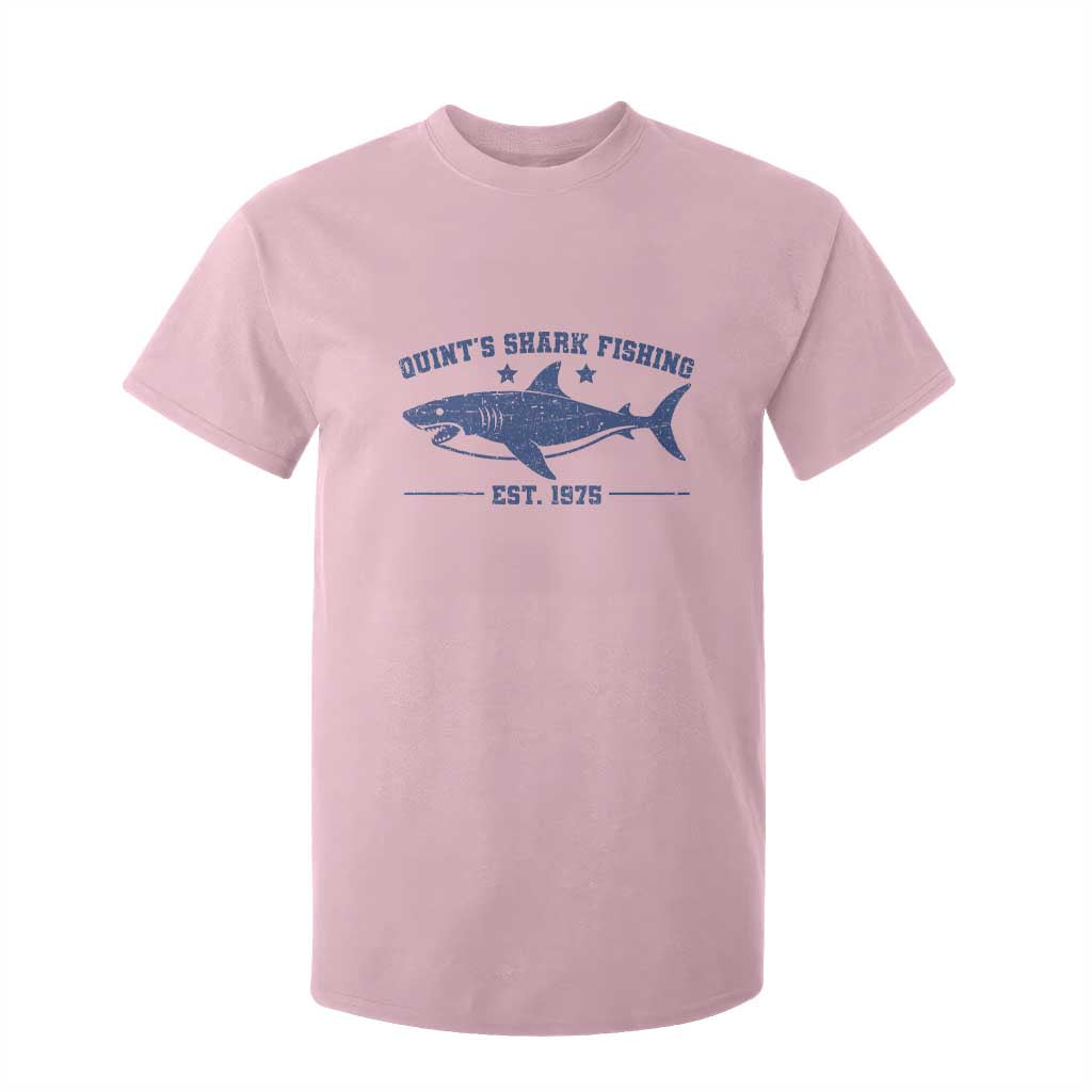 Retro Fisher Birthday T Shirt For Kid Vintage Quints Shark Fishing 1975 TS10 Light Pink Print Your Wear