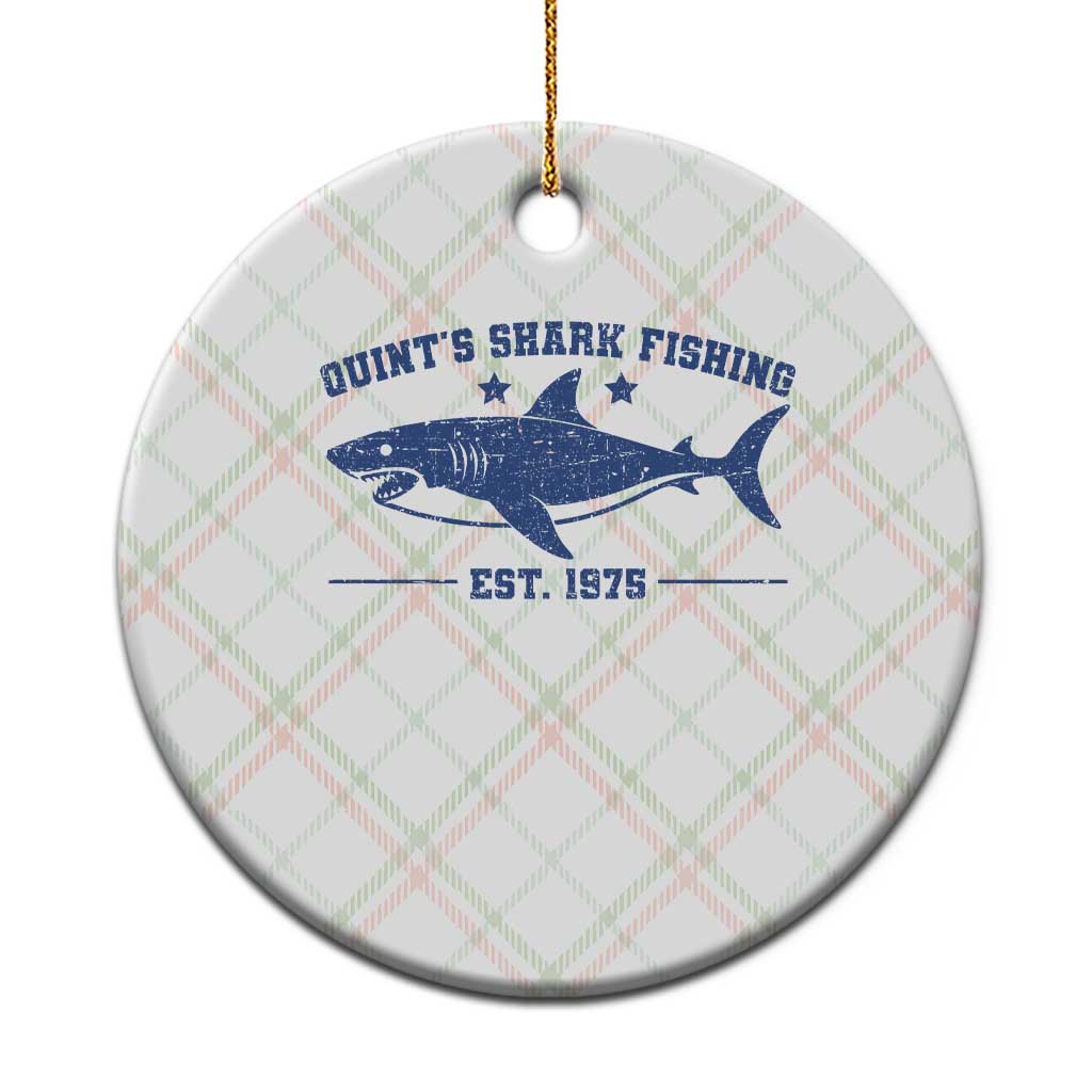 Retro Fisher Birthday Ceramic Ornament Vintage Quints Shark Fishing 1975 TS10 1pc Christmas Plaid Print Your Wear