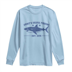 Retro Fisher Birthday Long Sleeve Shirt Vintage Quints Shark Fishing 1975 TS10 Light Blue Print Your Wear