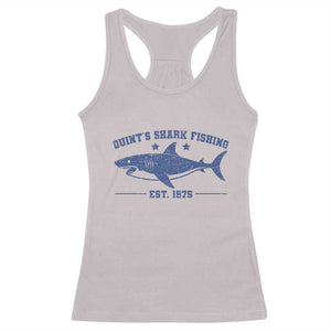 Retro Fisher Birthday Racerback Tank Top Vintage Quints Shark Fishing 1975 TS10 Ice Gray Print Your Wear