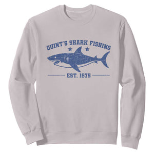 Retro Fisher Birthday Sweatshirt Vintage Quints Shark Fishing 1975 TS10 Ice Gray Print Your Wear