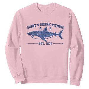 Retro Fisher Birthday Sweatshirt Vintage Quints Shark Fishing 1975 TS10 Light Pink Print Your Wear