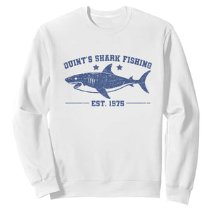 Retro Fisher Birthday Sweatshirt Vintage Quints Shark Fishing 1975 TS10 White Print Your Wear