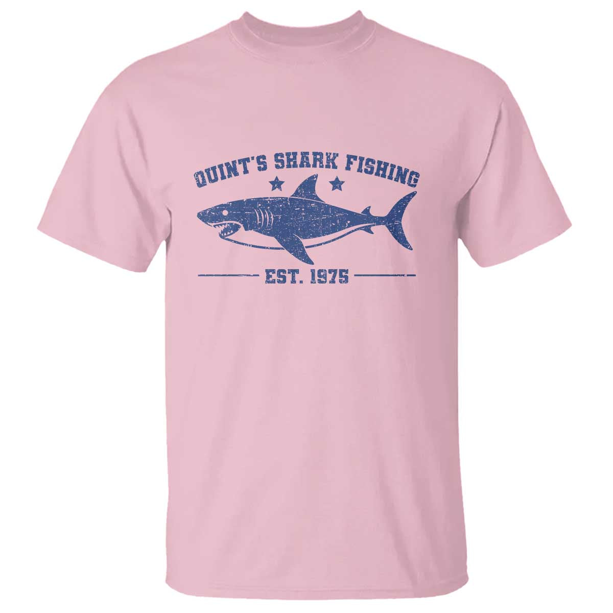 Retro Fisher Birthday T Shirt Vintage Quints Shark Fishing 1975 TS10 Light Pink Print Your Wear