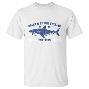 Retro Fisher Birthday T Shirt Vintage Quints Shark Fishing 1975 TS10 White Print Your Wear