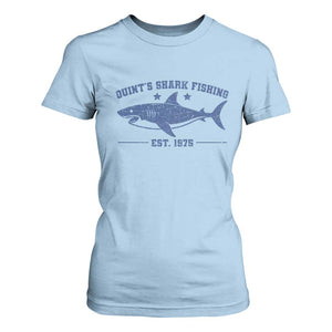 Retro Fisher Birthday T Shirt For Women Vintage Quints Shark Fishing 1975 TS10 Light Blue Print Your Wear