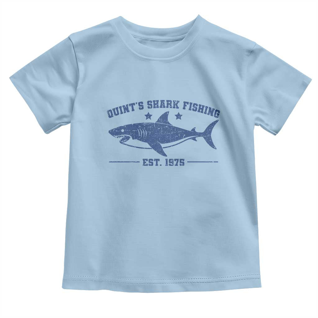 Retro Fisher Birthday Toddler T Shirt Vintage Quints Shark Fishing 1975 TS10 Light Blue Print Your Wear