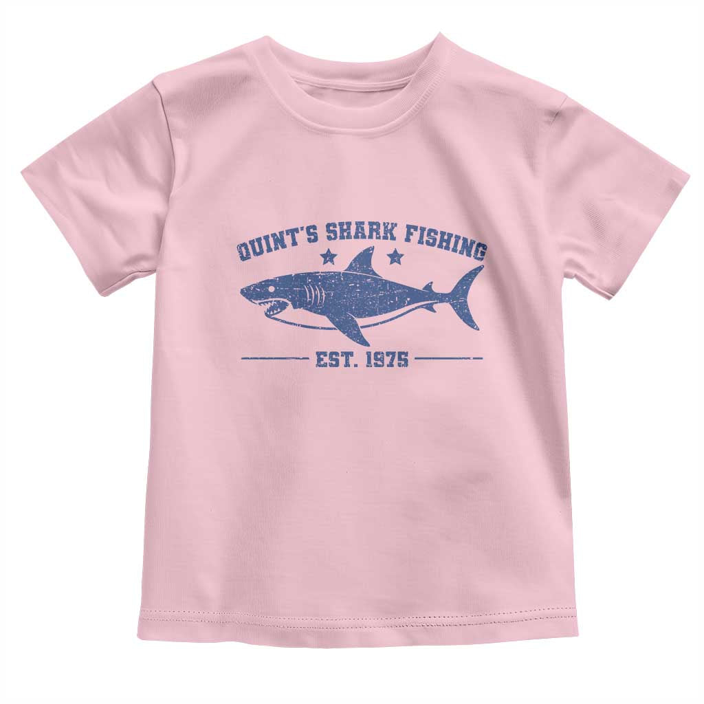 Retro Fisher Birthday Toddler T Shirt Vintage Quints Shark Fishing 1975 TS10 Light Pink Print Your Wear
