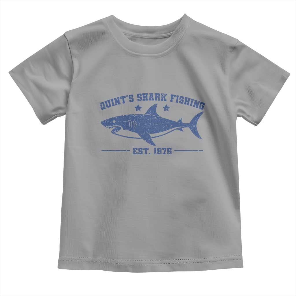 Retro Fisher Birthday Toddler T Shirt Vintage Quints Shark Fishing 1975 TS10 Sport Gray Print Your Wear