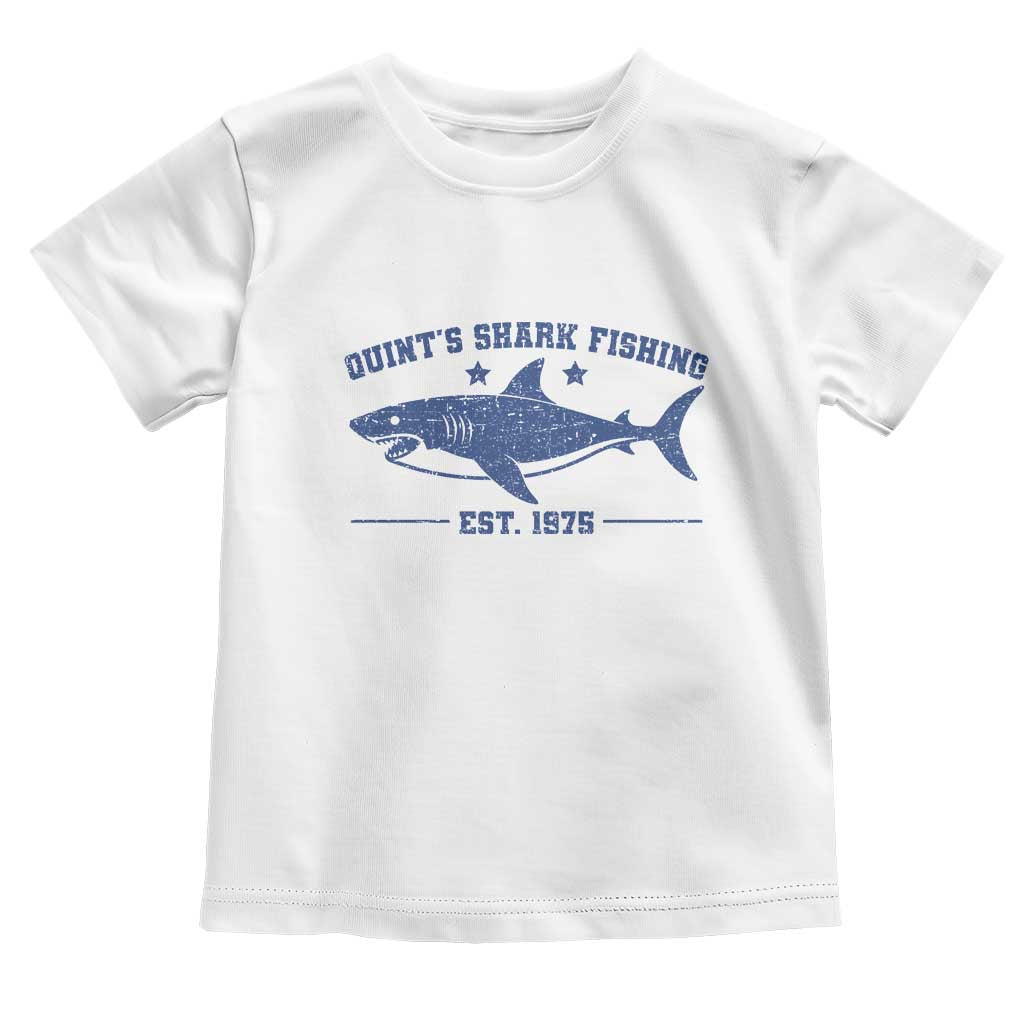Retro Fisher Birthday Toddler T Shirt Vintage Quints Shark Fishing 1975 TS10 White Print Your Wear