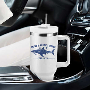 Retro Fisher Birthday Tumbler With Handle Vintage Quints Shark Fishing 1975 TS10 Print Your Wear