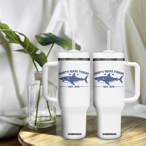 Retro Fisher Birthday Tumbler With Handle Vintage Quints Shark Fishing 1975 TS10 Print Your Wear