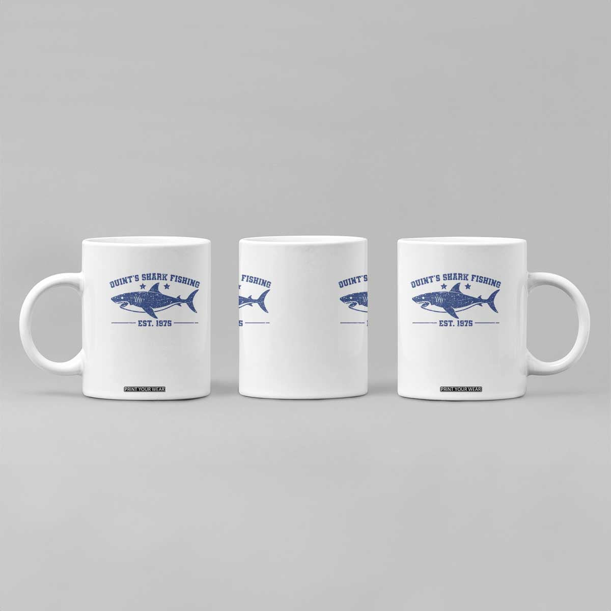 Retro Fisher Birthday Coffee Mug Vintage Quints Shark Fishing 1975 TS10 Print Your Wear