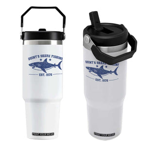 Retro Fisher Birthday Flip Straw Tumbler Vintage Quints Shark Fishing 1975 TS10 One Size: 30 oz White Print Your Wear