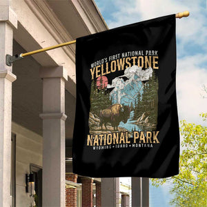 Vintage Yellowstone National Park Garden Flag Retro Nature Wildlife Outdoor Hiking Camping Forest TS10 Print Your Wear