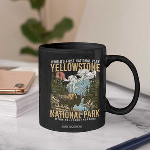 Vintage Yellowstone National Park Coffee Mug Retro Nature Wildlife Outdoor Hiking Camping Forest TS10 Print Your Wear