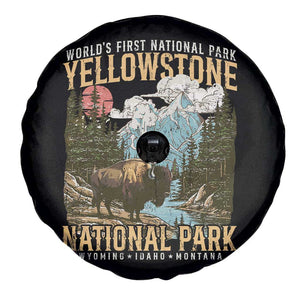 Vintage Yellowstone National Park Spare Tire Cover Retro Nature Wildlife Outdoor Hiking Camping Forest TS10 Print Your Wear