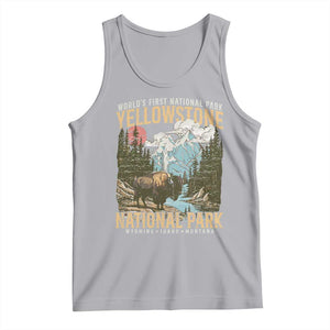 Vintage Yellowstone National Park Tank Top Retro Nature Wildlife Outdoor Hiking Camping Forest TS10 Athletic Heather Print Your Wear