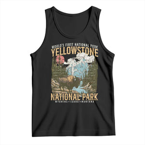 Vintage Yellowstone National Park Tank Top Retro Nature Wildlife Outdoor Hiking Camping Forest TS10 Black Print Your Wear