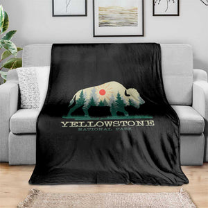 Yellowstone National Park Throw Blanket Bison Nature Wildlife Outdoor Hiking Camping Forest TS10 Print Your Wear