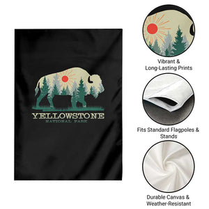 Yellowstone National Park Garden Flag Bison Nature Wildlife Outdoor Hiking Camping Forest TS10 Print Your Wear