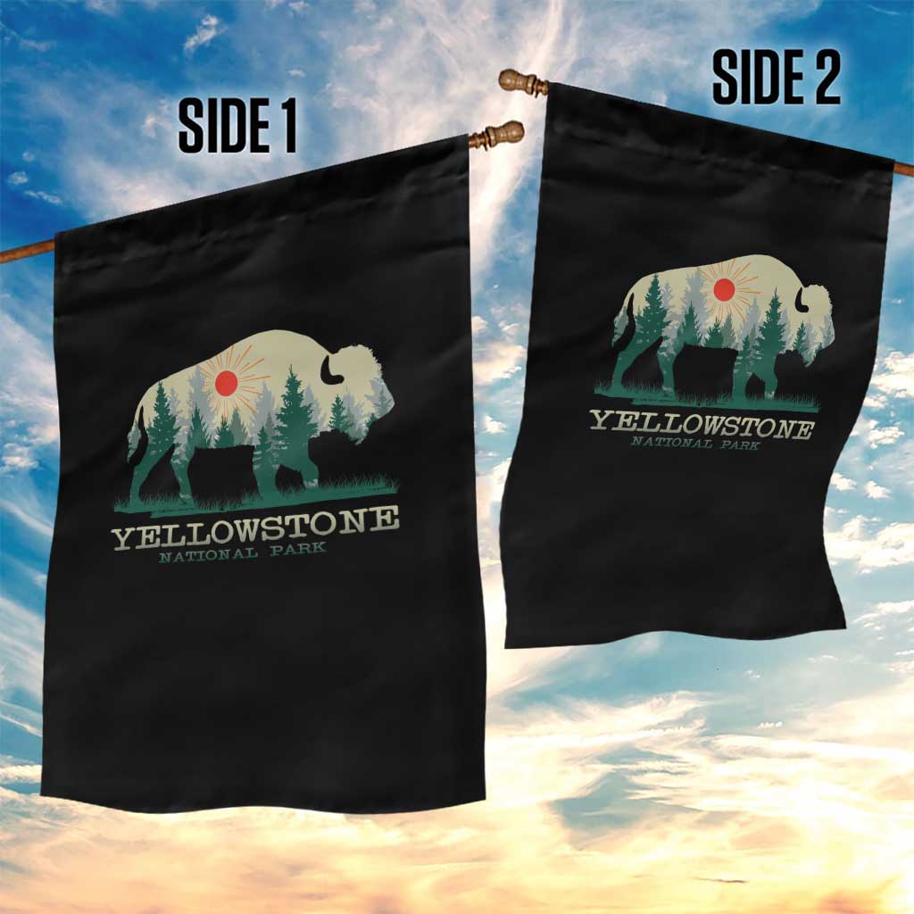 Yellowstone National Park Garden Flag Bison Nature Wildlife Outdoor Hiking Camping Forest TS10 Print Your Wear