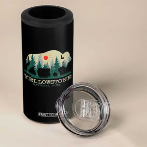 Yellowstone National Park 4 in 1 Can Cooler Tumbler Bison Nature Wildlife Outdoor Hiking Camping Forest TS10 Print Your Wear