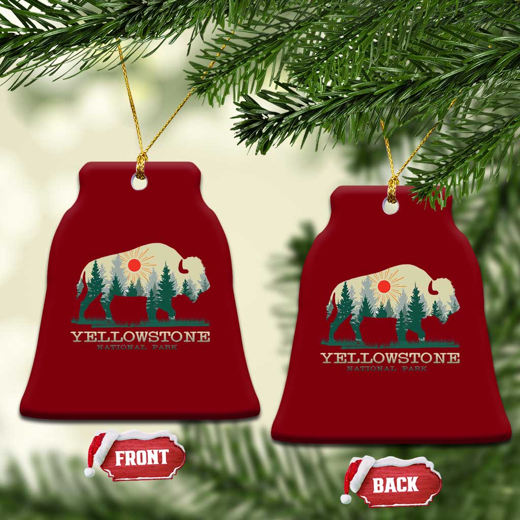 Yellowstone National Park Ceramic Ornament Bison Nature Wildlife Outdoor Hiking Camping Forest TS10 Print Your Wear