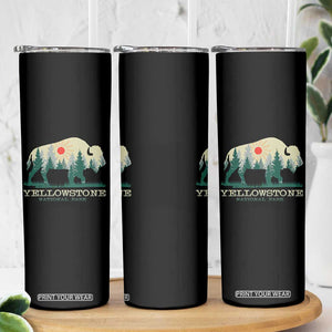 Yellowstone National Park Skinny Tumbler Bison Nature Wildlife Outdoor Hiking Camping Forest TS10 Print Your Wear