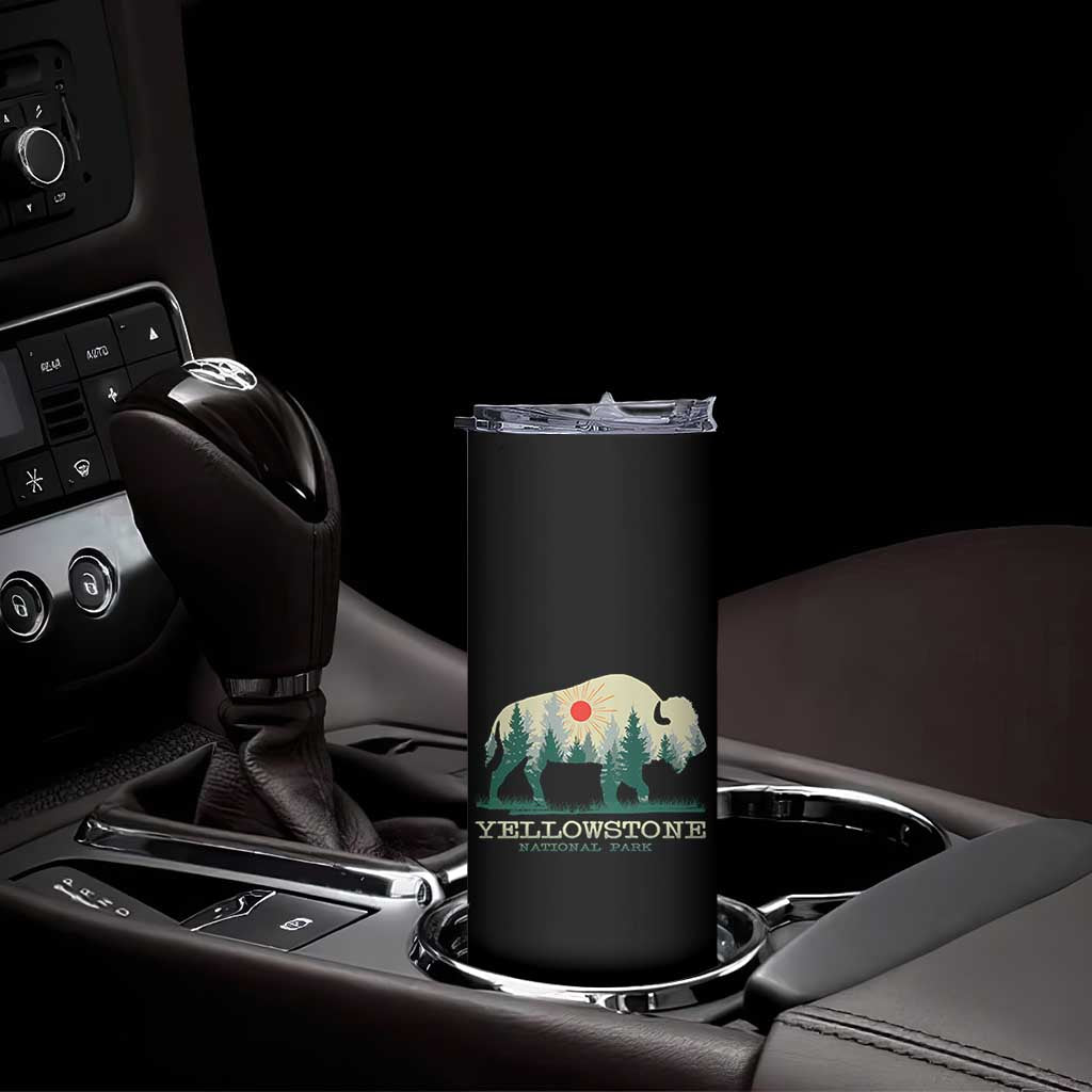 Yellowstone National Park Skinny Tumbler Bison Nature Wildlife Outdoor Hiking Camping Forest TS10 Print Your Wear